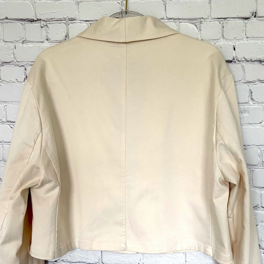 SPLENDID x Rachelove Cream Cropped Boxy Single Button Blazer--NWT--XL - Picture 6 of 15